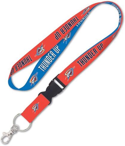 سلسلة مفاتيح WinCraft NBA Oklahoma City Thunder OKC Thunder Up Lanyard، بطول 23 بوصة، وعرض 1 بوصة in Saudi Arabia