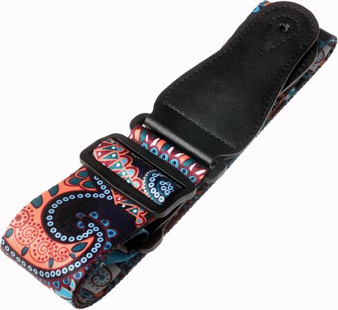 AZOR Guitar Straps for Acoustic Electric Guitar Bass, Vintage Woven Guitar Strap Adijustable with Genuine Leather Ends,Come with Strap Button 1 Pair Strap Locks and 3 Guitar Picks(21020) in Saudi Arabia