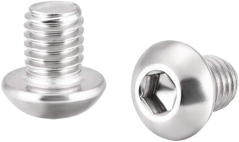 uxcell M8x12mm Machine Screws Hex Socket Round Head Screw 304 Stainless Steel Fasteners Bolts 5pcs in Saudi Arabia