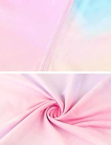 ملابس رقص للفتيات مكونة من قطعتين من بلوفر وقميص طويل بألوان قوس قزح وبنطلون ضيق بدلة رياضية لطيفة in Kuwait