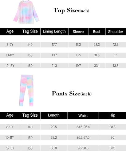 ملابس رقص للفتيات مكونة من قطعتين من بلوفر وقميص طويل بألوان قوس قزح وبنطلون ضيق بدلة رياضية لطيفة in Kuwait