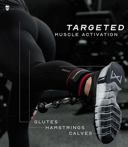 Gymreapers Ankle Straps (Pair) For Cable Machine Kickbacks, Glute Workouts, Lower Body Exercises - Adjustable Leg Straps with Neoprene Padding in Kuwait