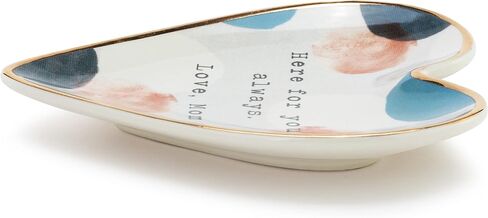 DEMDACO Here For You White 4 x 3.5 Ceramic Stoneware Art Heart Trinket Dish in Saudi Arabia