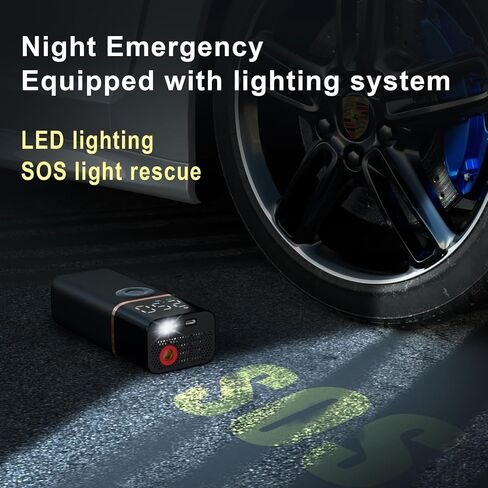 Portable Cordless Electric Air Pump, Inflation Pump, Air Pump for Car Tires, Bicycle Tires, Basketball Soccer, Swim Ring Inflated, Etc. Material PC + Aluminum Alloy, 4000mAh Power Cell in Saudi Arabia