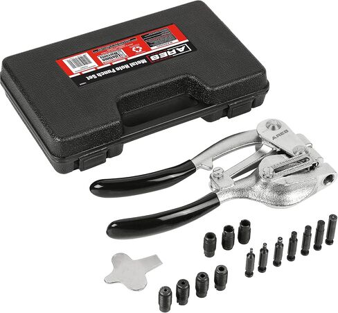 ARES 10005 - Metal Hole Punch Set - 3/32-Inch to 9/32-Inch Punches and Dies Included - for Aluminum, Brass, and Steel Sheet Metal and More in Saudi Arabia
