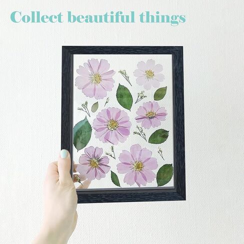 5x7 Floating Picture Frame, Double Glass Photo Frame, Made of Tempering Glass Display Any Size Photo (3.5x5 4x6) up to 5 x 7, Free Standing, Easy to Change Photos, for Wall and Tabletop, Black in Saudi Arabia