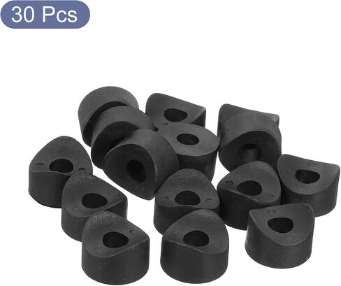 uxcell 30Pcs Plastic Round Washers, 9mm x 25mm x 10mm Black PE Concave Washer Spacer Hardware Machine Fastener for Round Tube Fixing in Saudi Arabia