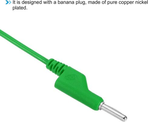 PATIKIL 4mm Banana Plug to Banana Plug Test Leads, 4mm OD 1000V/20A 13AWG Copper Flexible Stackable Cable Line Wire for Multi-Meter, Electrical Test Jumper 5m / 16.4ft, Blue in Saudi Arabia