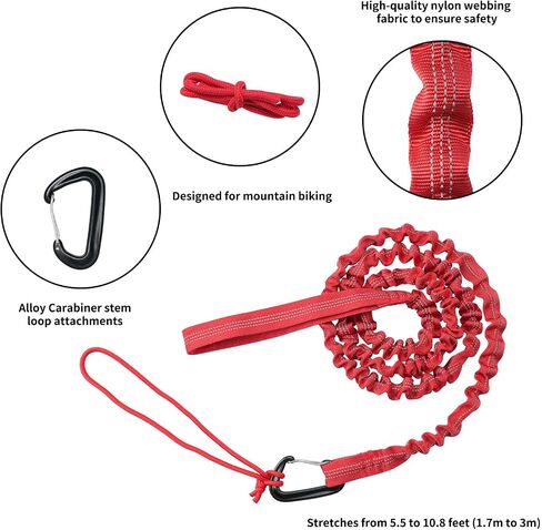 Bicycle Tow Rope Belt Strap Mountain Bike Parent-Child Pull Reflective Traction Portable Outdoor MTB Elastic Bicycle for Adult Kids Children in Saudi Arabia