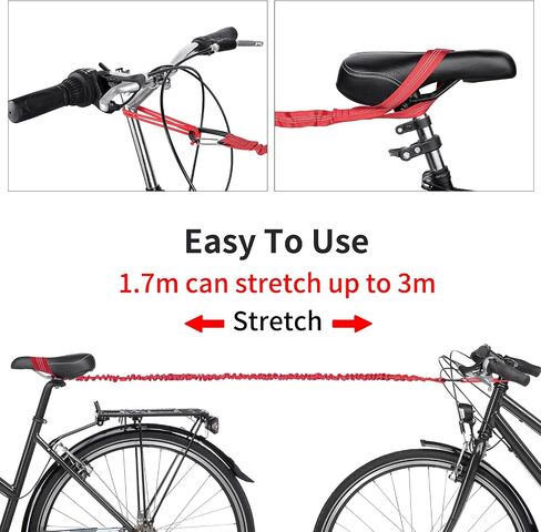 Bicycle Tow Rope Belt Strap Mountain Bike Parent-Child Pull Reflective Traction Portable Outdoor MTB Elastic Bicycle for Adult Kids Children in Saudi Arabia