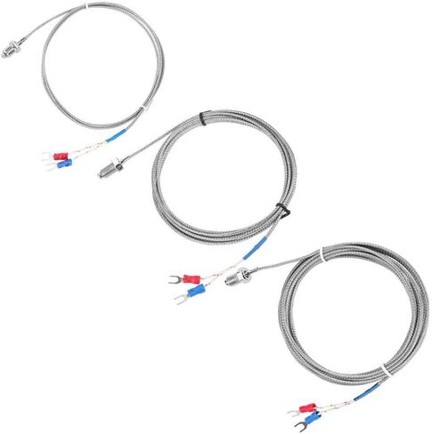 1/2/ K Type Thermocouple M8 Screw Thread Temperature Sensor Wire 0-400(2M) in Kuwait