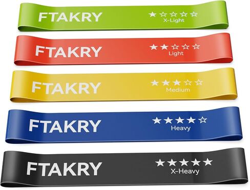 Resistance Bands for Working Out, Exercise Bands with 5 Resistance Levels, Natural Latex Resistance Bands Designed for Home Fitness, Strength Training and Flexibility Exercises in Kuwait
