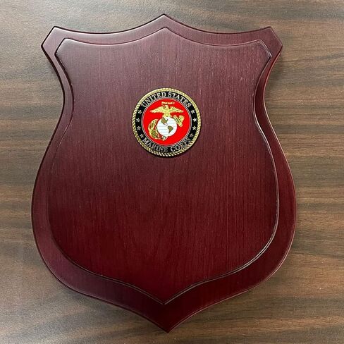 MEDALS OF AMERICA EST. 1976 Sword Display Shield With USMC Seal in Saudi Arabia