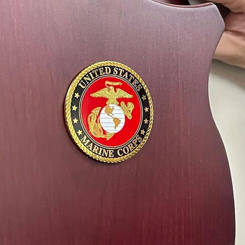 MEDALS OF AMERICA EST. 1976 Sword Display Shield With USMC Seal in Saudi Arabia