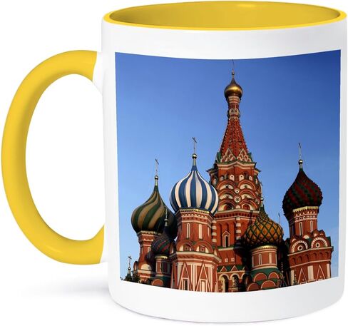 3dRose Russia, Moscow. St Basils Cathedral In Red Square Mug, 11 oz, Black in Kuwait