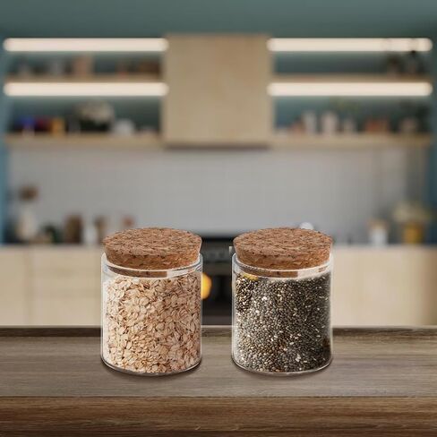 50 ML Mini Glass Bottles Small Glass Bottles with Cork, Small Glass Jars Wish Bottles Tiny Clear Mini Jars for Wedding Decoration Wedding Favors DIY Craft(6 Packs) in Saudi Arabia