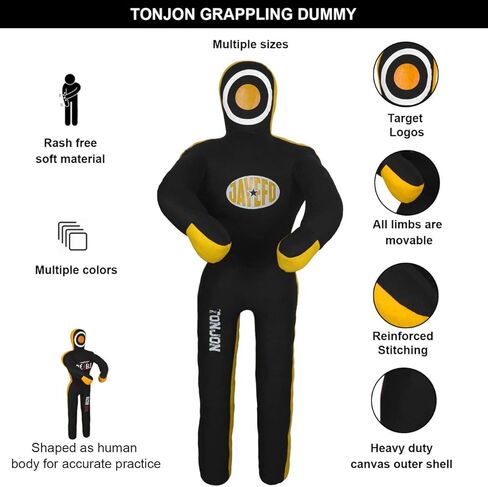 JAYEFO TONJON MMA Brazilian JIU Jitsu Grappling Submission Standing Sitting Laying Throwing Dummy Wrestling Dummy Punching Heavy Bag - UNFILLED in Kuwait