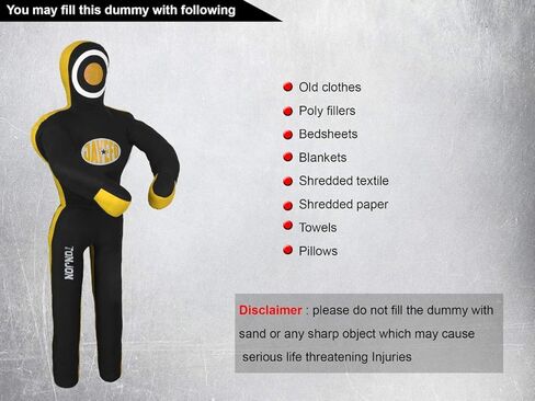 JAYEFO TONJON MMA Brazilian JIU Jitsu Grappling Submission Standing Sitting Laying Throwing Dummy Wrestling Dummy Punching Heavy Bag - UNFILLED in Kuwait