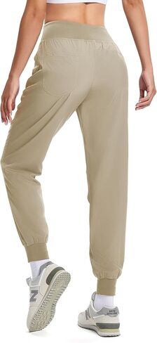 ISEEGZ بنطلون رياضي للمشي لمسافات طويلة للنساء خفيف الوزن وسريع الجفاف للنساء أثناء السفر في الهواء الطلق، خصر قابل للتعديل مع جيوب in Kuwait