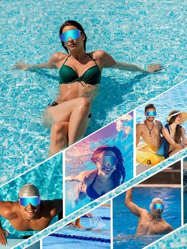 نظارات السباحة، نظارات سباحة واسعة الرؤية مضادة للضباب والأشعة فوق البنفسجية، نظارات سباحة مانعة للتسرب للرجال والنساء والشباب in Saudi Arabia