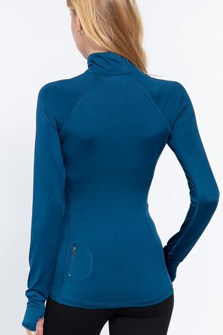 Khanomak Women's Long Sleeve Zip Up Athletic Wear Sweater Work Out Jacket in Kuwait
