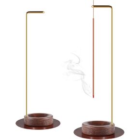 2Pcs Incense Stick Holder, Wooden Burner Ash Catcher Porta Insence-Stick Waterfall Backflow, Aromatherapy Spa Room Decor Home Fragrance Products Stress Relief Gifts for Women Yoga in Saudi Arabia