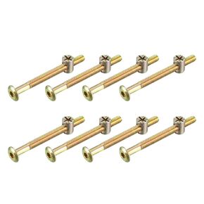 uxcell M6x70mm Furniture Bolt Nut Set Hex Socket Screw 58mm Thread Length with Barrel Nuts for Beds Headboards Chairs 8 Sets