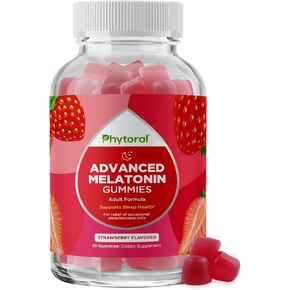 Melatonin Gummy Vitamins Sleep Supplement - Natural Adult Melatonin Gummies 5mg Deep Sleep Supplement - Melatonin 5mg Mood Support Restful Sleep Gummies and Nighttime Immunity