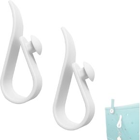 Hooks Accessories for Bogg Bags, Insert Charm Cup Holder Connector Key Holder Hat Hanger, 2pcs White