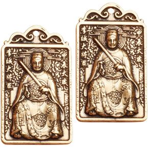 Lurrose Chinese Tai Sui Amulet Card 2pcs 2024 Year of The Dragon Hanging Taisui Lucky Charms Protection Card Feng Shui Keychain Taisui Blessing Card Keyring for Luanr New Year Supplies