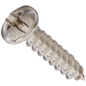 Small Parts 0812ACP188 18-8 Stainless Steel Sheet Metal Screw, Plain Finish, Pan Head, Combination Phillips-Slotted Drive, Type A, #8-15 Thread Size, 3/4" Length (Pack of 50)