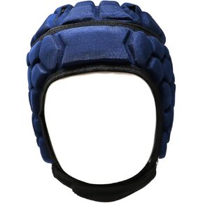 BARNETT Heat Pro Helmet - Soft Padded Headgear - Rugby -Flag Football - Youth and Adult Sizing 7 on 7-7v7 Soft Shell- Epilepsy Head Fall Protection, Navy