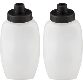 Fitletic Running Water Bottle Pair 12 Oz Black Cap | Replacement Bottle | Hydration Bottle | RB12-01