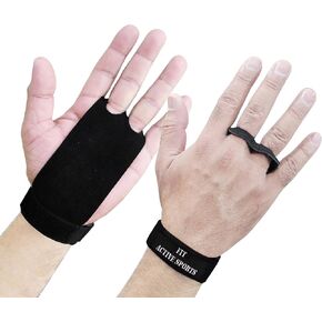 Fit Active Sports Gymnastics Grips for Hand Protection - 2 Finger Grips for Pull Ups, Muscle Ups, Toes to Bar, Cross Training