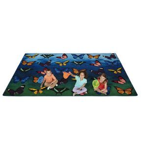 Carpets for Kids 61618 Beautiful Butterfly Decorative Seating Rug 8ft x 12ft Rectangle Multi Color