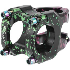 Bike Stem/Short Handlebar Adjustable Stem/for Mountain Bike Durable Aluminum Alloy 35mm Stem Length/ 1Pcs Green Pink