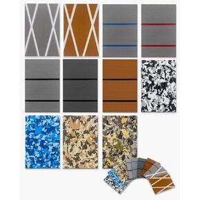 OCEANBROAD EVA Foam Boat Flooring 5.9''x3.9'' Sample Kit Marine Boats Decking Self-Adhesive Non-Slip Mat for Boats Pontoon Yacht Swim Platform Helm Pad RV Floor