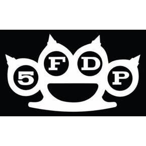 5FDP Vinyl Decal Sticker Car Truck Guitar Case Box Tumbler Laptop Wall Window Bumper Sticker (White, 6")
