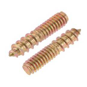 uxcell 1/4-20 x 1-3/4" Hanger Bolts Double Head Dowel Screw for Wood Furniture 10pcs