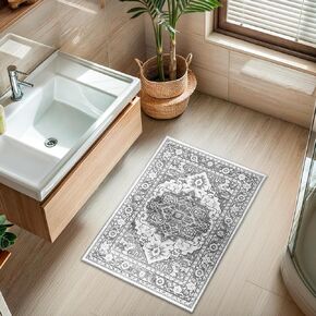 Area Rug 2x3 - Low Pile Area Rugs for Living Room - Vintage Area Rug for Bedroom, Dining Room, Dorm Carpet - Lightweight Rugs for Bedroom Aesthetic - Washable Non Slip Office Rug - Farmhouse Rug