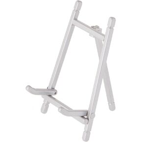 Bard's Satin Silver-toned Metal Easel, 5" H x 3.375" W x 3.5" D