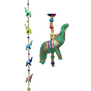 Indian Traditional Five Elephant Hanging Layer Door Hanging, Wall Hanging, Decorative Hanging