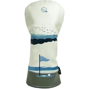Golf Driver Headcover birdskie Premium Leather Head Cover for Your Driver. Digitally printed and embroidered design. The birdskie Mountain Course Head Cover for Your Driver.