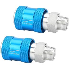 HSV-06 Aluminum G1/8" Thread Pneumatic Flow Control Manual Hand Slide Valve 2Pcs