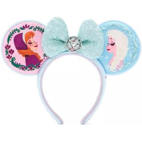 Disney Theme Park Merchandise Frozen 10th Anniversary Anna Elsa Minnie Ears Headband, Purple, 400959620128