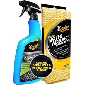 Meguiar's Hybrid Ceramic Spray Wax and Water Magnet Microfiber Drying Towel Bundle