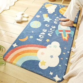 ABREEZE Kids Runner Rug 5.3FT، سجادة منطقة طريق المدينة، سجادة لعب للأطفال غير قابلة للانزلاق وقابلة للغسل، سجادة أرضية كرتونية لطيفة لغرفة المعيشة وغرفة النوم والحضانة 2.7 × 5.3 بوصة