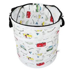 سلة المهملات المنبثقة | سلة المهملات المحمولة القابلة للطي للتخييم مع غطاء بسحاب | 19 × 20 بوصة | سلة المهملات المنبثقة للتخييم، وRVing، وأكثر من ذلك بكثير! in Kuwait