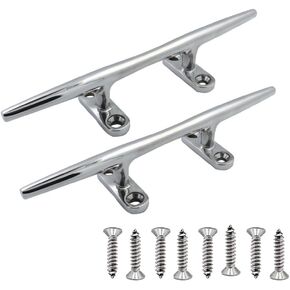 Boat Cleat 316 Stainless Steel Dock Cleats Heavy Duty Open Base Cleat for Kayak Boat Canoe Mooring Deck and Decor of 2 Pcs