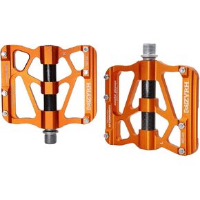 ThinkTop Mountain Bike Pedals MTB BMX Pedals Flats 9/16'' Sealed 3 Bearing Lightweight Aluminum Wider Platform Pedals for Road Bike bicycle